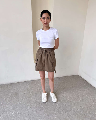 Taupe Cargo Pocket Skirt - Hellolilo