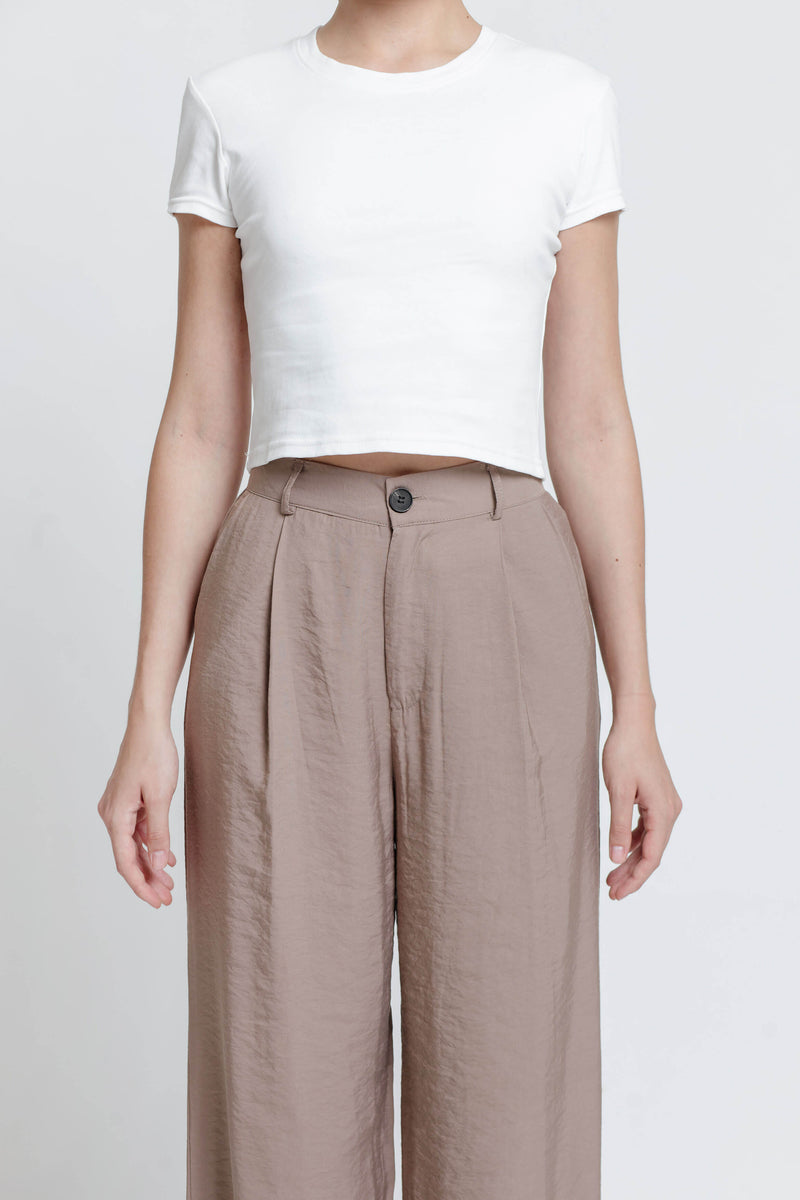 Taupe Fleur Loose Pants - Hellolilo