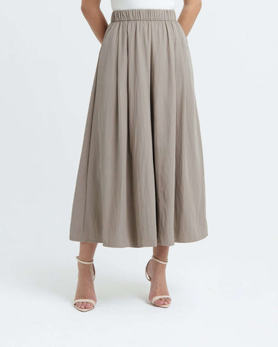 Taupe Palazzo Pants - Hellolilo