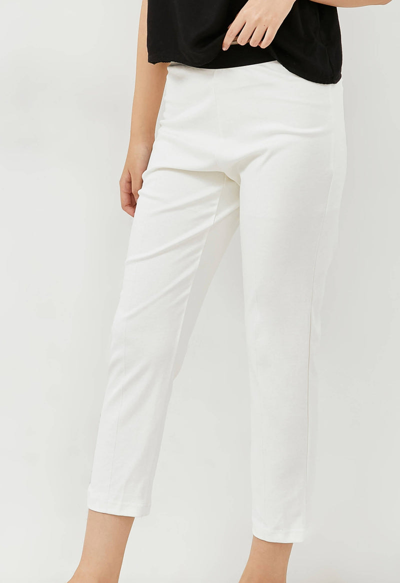 White Airy Bamboo Relaxed Pants - Hellolilo