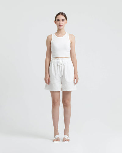 White Capri Shorts - Hellolilo