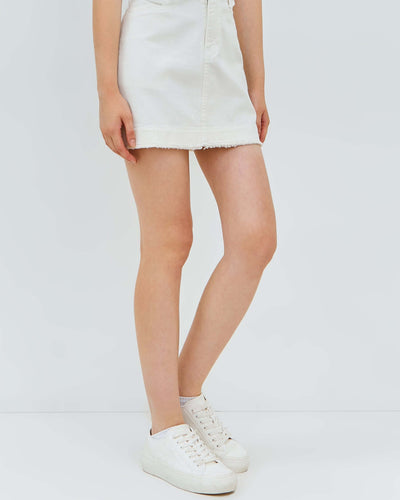 White Denim Skirt - Hellolilo