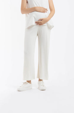 White Maternity Soft Pants - Hellolilo