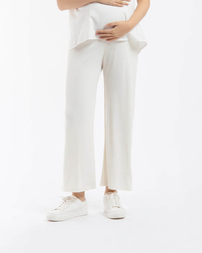 White Maternity Soft Pants - Hellolilo