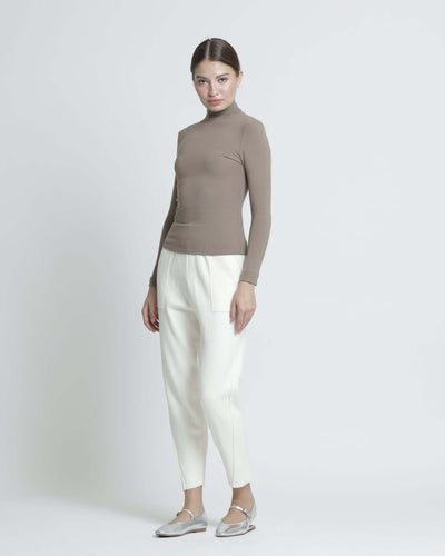 White Relaxed Knit Winter Pants - Hellolilo