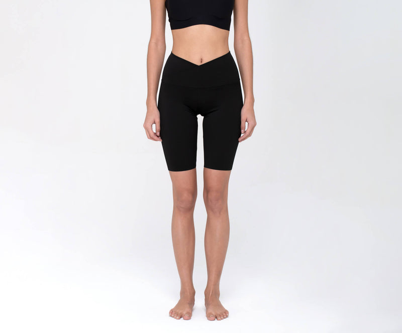 Black Slimming Compression Biker Shorts - Hellolilo