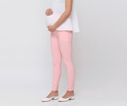 Pink Ponte Maternity Jeggings - Hellolilo